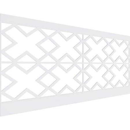 Ekena Millwork 44"H x 94 1/2"W Fowler PVC Wainscot Paneling Kit WPK44X94FLR